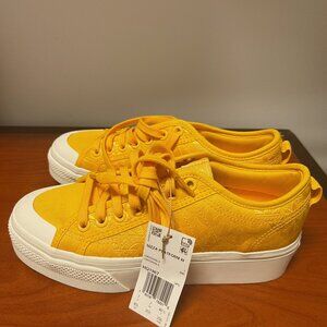 Adidas Nizza Platform Canvas Yellow 8.5 Rare Find